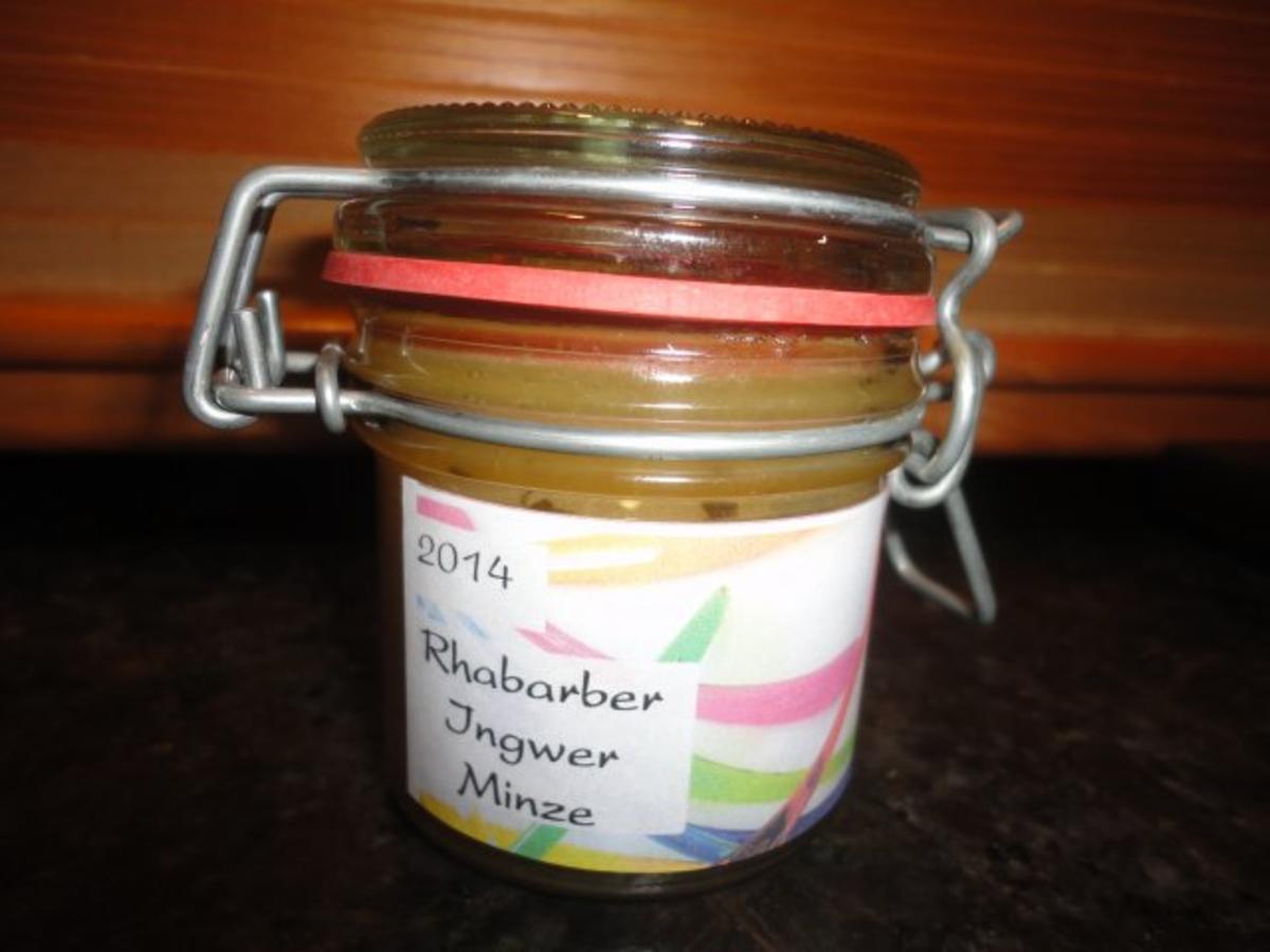 Bilder für Rhabarber - Ingwer - Minze Marmelade - Rezept