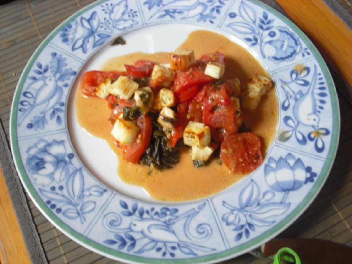 Mangold-Gratin mit Tomaten und Schafskäse - Rezept - Bild Nr. 2