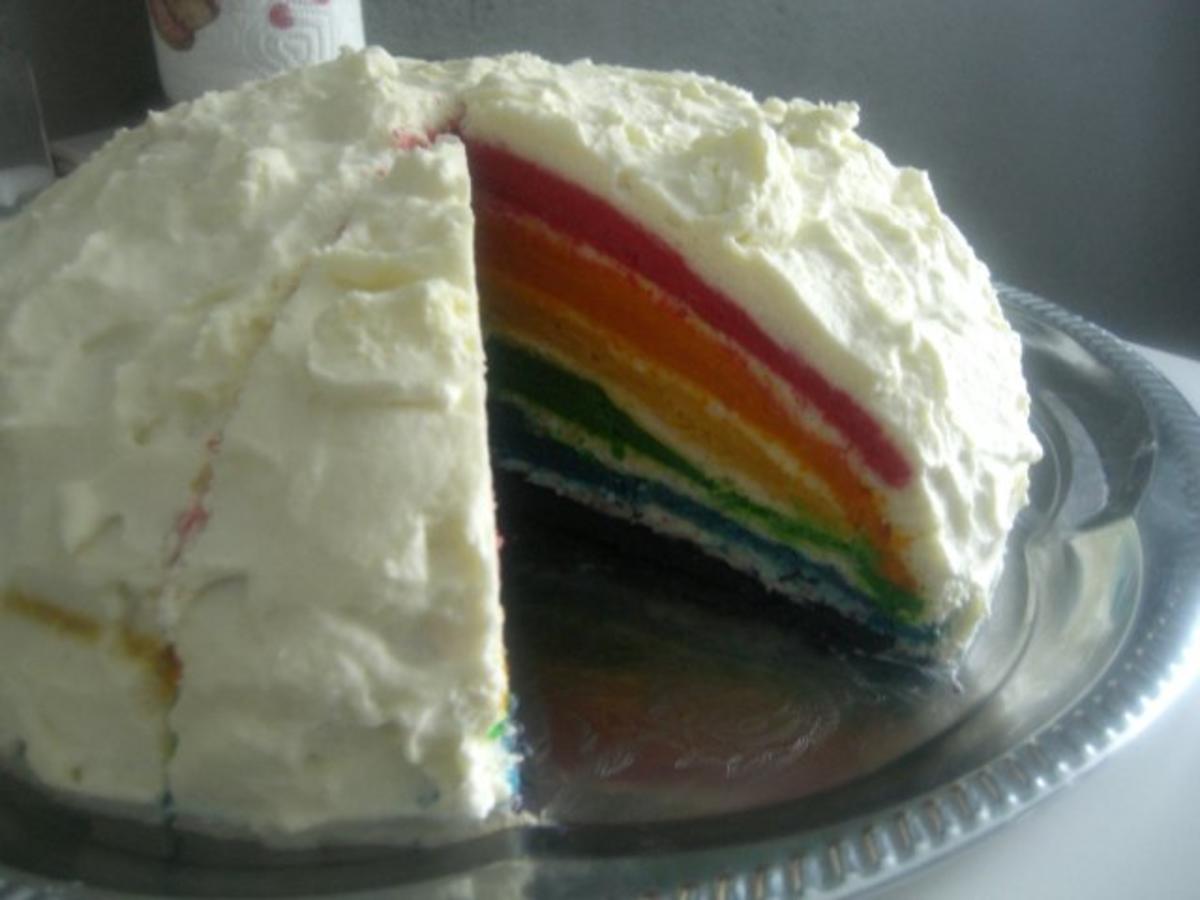 Regenbogen-Torte - Rezept - Bild Nr. 2