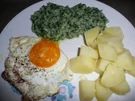 Rezept: Mangold an Salzkartoffeln & Spiegelei. Mangold an Salzkartoffeln & Spiegelei. - Rezept