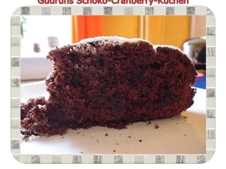 Kuchen: Schoko-Cranberrykuchen - Rezept