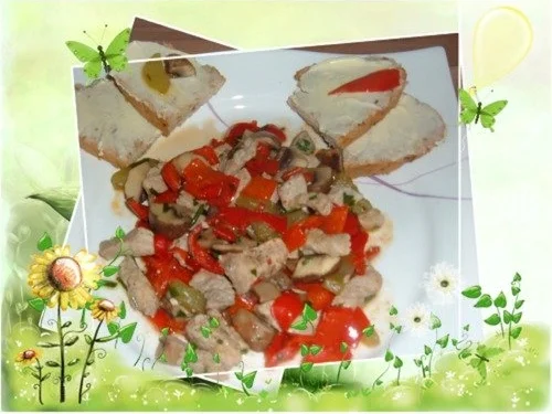 Pfannengericht: Schnitzel - Gemüse - Rezept