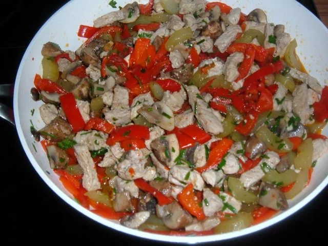 Pfannengericht: Schnitzel - Gemüse - Rezept - Bild Nr. 7