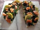 Fladenbrot-Spinat-Pizza-mit Lachs - Rezept