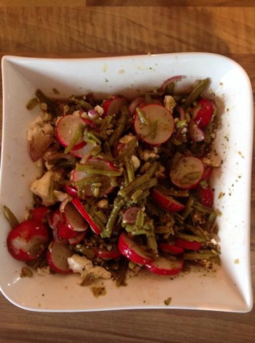 Schneller Bohnen-Radieschen Salat mit Feta - Rezept - Bild Nr. 5