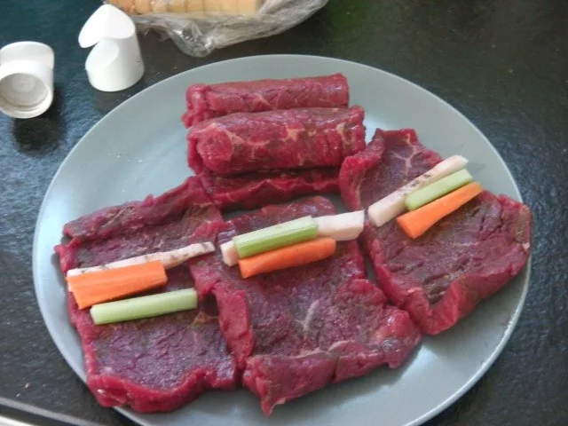 Benløse fugle - dänische Rinderrouladen - Rezept - Bild Nr. 2