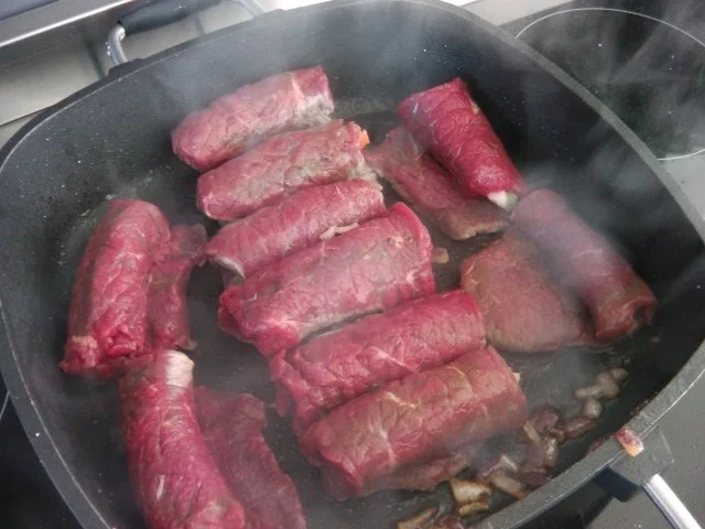 Benløse fugle - dänische Rinderrouladen - Rezept - Bild Nr. 3