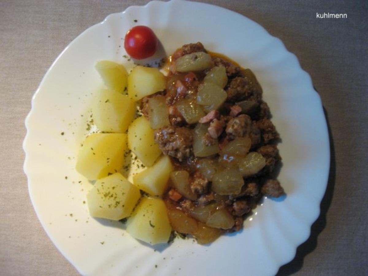 Schmorgurken/Hack - Topf - Rezept mit Bild - kochbar.de