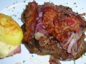 Nackensteak nach Holzfällerart  an Herrenkartoffeln  -  deftig f d Herrn+alltagstauglich - Rezept