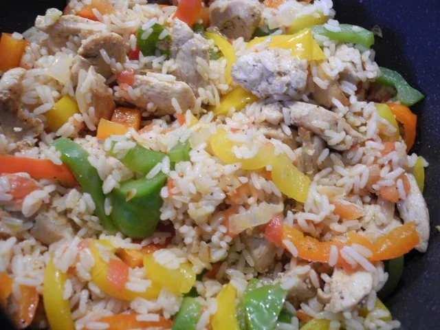 Hähnchen-Reis-Pfanne - Rezept