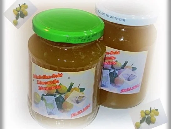 Mirabellen-Sekt-Limonncello-Marmelade - Rezept