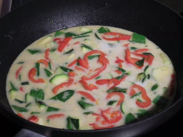 Rezept: Gemüse - Pfanne mit Reisspaghetti Bild Nr. 2 Gemüse - Pfanne mit Reisspaghetti - Rezept - Bild Nr. 2