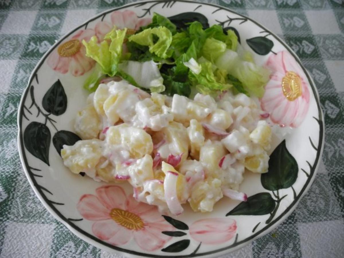Kartoffelsalat mit Ziegekäse - Rezept