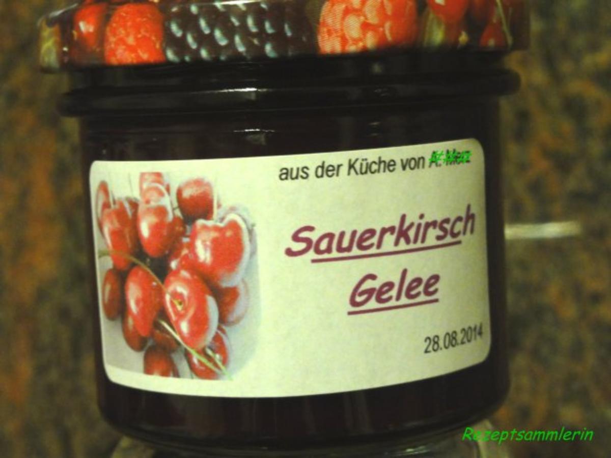 M+G: SAUERKIRSCH - GELEE - Rezept Von Einsendungen Rezeptsammlerin