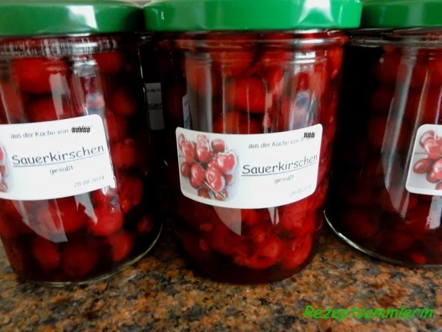 Einkochen:   SAUERKIRSCHEN - Rezept