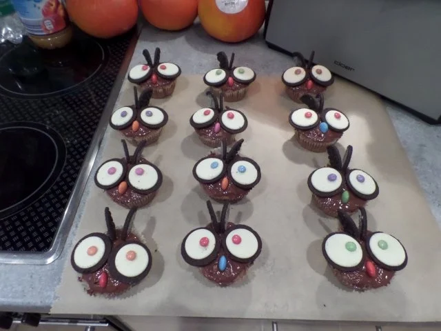 Eulen Cupcakes - Rezept