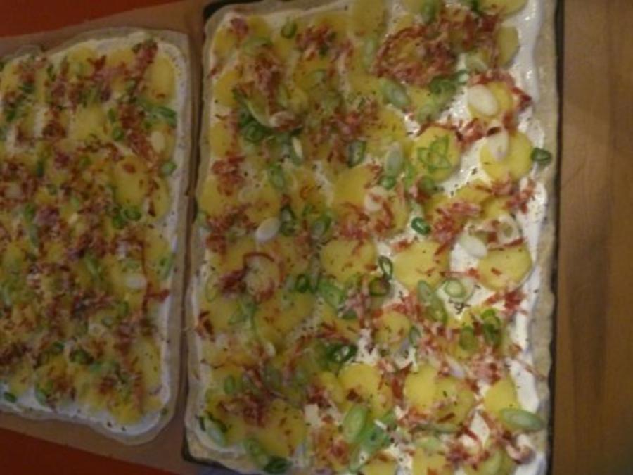 Kartoffel- Flammkuchen vom Grill oder Ofen - Rezept - kochbar.de