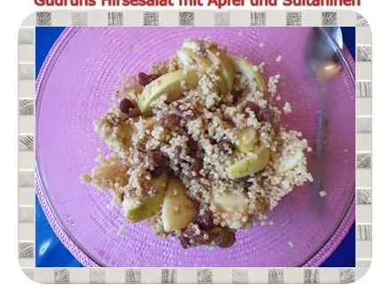 Salat: Hirsesalat mit Apfel und Sultaninen - Rezept - Bild Nr. 10