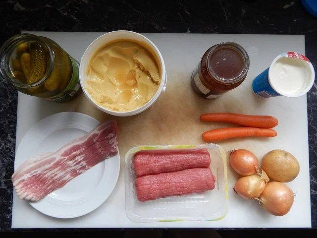 Rinderroulade mit selbstgemachten Spätzle - Rezept