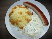 Kohlrabi an Bratwurst und Kartoffelschnee ! - Rezept