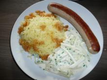 Kohlrabi an Bratwurst und Kartoffelschnee ! - Rezept