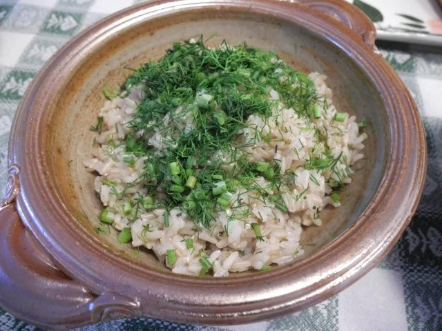 Rezept: Rohen Spinat zum Wildlachs mit Kartoffeln, Naturreis und Budwig-Quark mit Avocado Bild Nr. 5 Rohen Spinat zum Wildlachs mit Kartoffeln, Naturreis und Budwig-Quark mit Avocado - Rezept - Bild Nr. 5