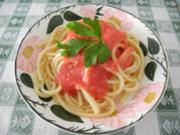 Rohe Tomatensoße an Kamut - Makkaroni - Rezept