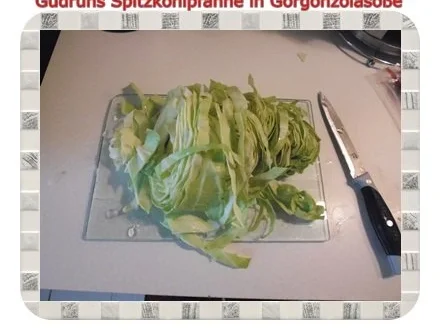 Gemüse: Spitzkohlpfanne in Gorgonzolasoße - Rezept - Bild Nr. 3