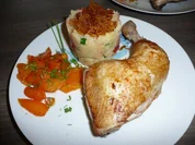 Toscana - Stampf, Hähnchenschenkel gegrillt und glasierte Karotten ! - Rezept