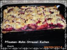 Pflaumen-Mohn-Streusel-Kuchen - Rezept