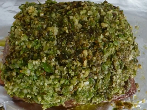 Rinderfilet mit Basilikumkruste,Safranrisotto und Balsamico-Tomaten - Rezept - Bild Nr. 4