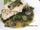 Schollenfilet mit Rucola und Kapern - Rezept
