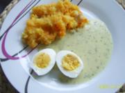 Ohne Fleisch: Senf-Eier & Kartoffel-Möhren-Püree - Rezept