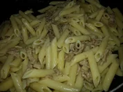 Nudeln mit Hack-Sahne-Sauce - Rezept