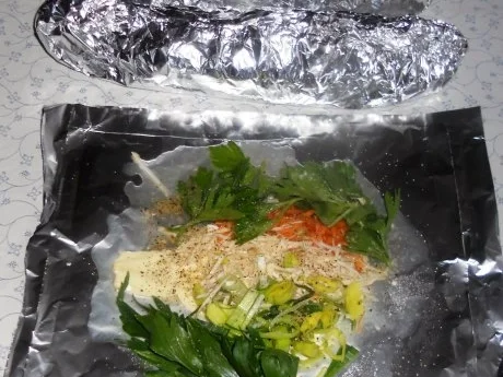 Forelle à la "Oòrndrasch" - im Backofen gegart   ( Rzpt. um 1980) - Rezept - Bild Nr. 12