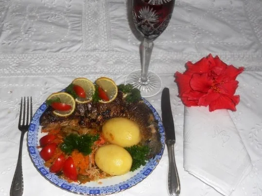 Forelle à la "Oòrndrasch" - im Backofen gegart   ( Rzpt. um 1980) - Rezept - Bild Nr. 16