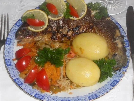 Forelle à la "Oòrndrasch" - im Backofen gegart   ( Rzpt. um 1980) - Rezept - Bild Nr. 17