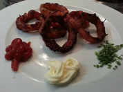 ~ American Bacon Zwiebelringe aus dem Ofen ~ - Rezept