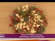Salat mit Wassermelonen, Schafskäse und Pinienkernen (Bahar Kizil) - Rezept