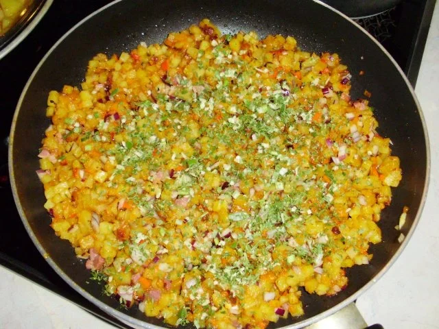 Kartoffel-Kürbis-Pfanne - Rezept