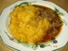 Karotten-Kartoffelgestampf mit Haschee - Rezept