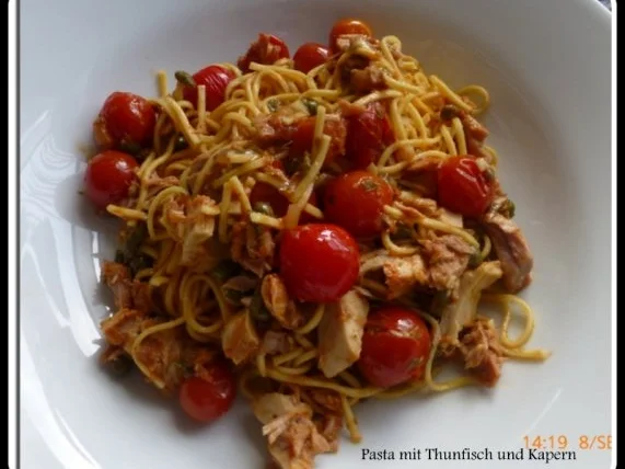 Rezept: Pasta mit Thunfisch und Kapern Pasta mit Thunfisch und Kapern - Rezept