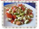 Salat: Tomate-Lauch-Salat mit Blauschimmelkäse - Rezept