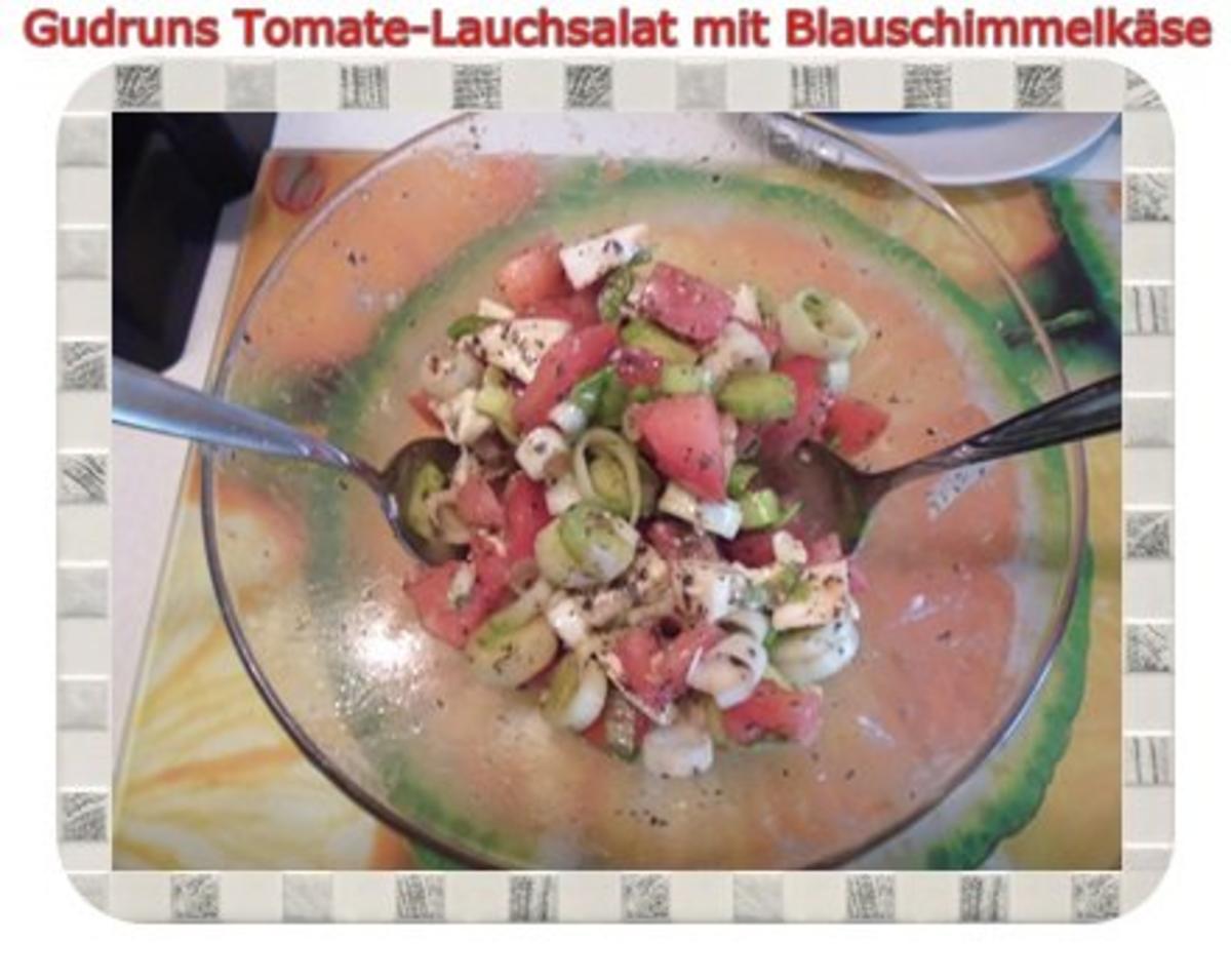 Salat: Tomate-Lauch-Salat mit Blauschimmelkäse - Rezept - Bild Nr. 7
