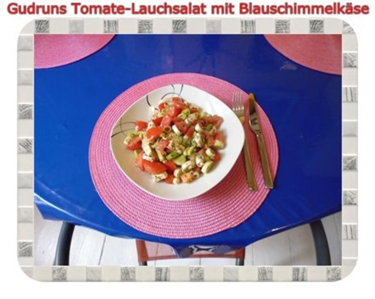 Salat: Tomate-Lauch-Salat mit Blauschimmelkäse - Rezept - Bild Nr. 8
