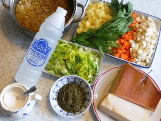 Linsensuppe - süß / sauer. Nach guter, alter, deutscher Art  (Rzpt. um 1920) - Rezept - Bild Nr. 7