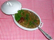 Linsensuppe - süß / sauer. Nach guter, alter, deutscher Art  (Rzpt. um 1920) - Rezept