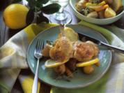 Hühnerkeulen mit Kartoffeln vom Blech - Rezept
