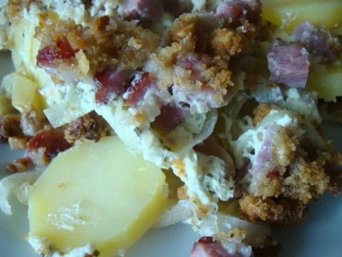Kartoffel-Apfel Auflauf mit Kasseler und Nussbrösel - Rezept - Bild Nr. 15