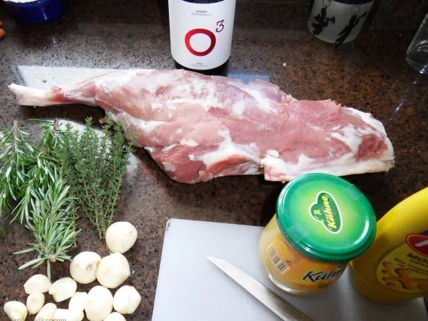 Lammkeule in Senfkruste (in Niedrigtemperatur) - Rezept - Bild Nr. 3